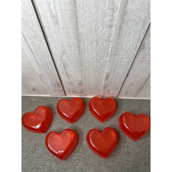 Warheads Heart Shaped Red Plastic Empty Containers Set Of 6 - Picture 2 of 5
